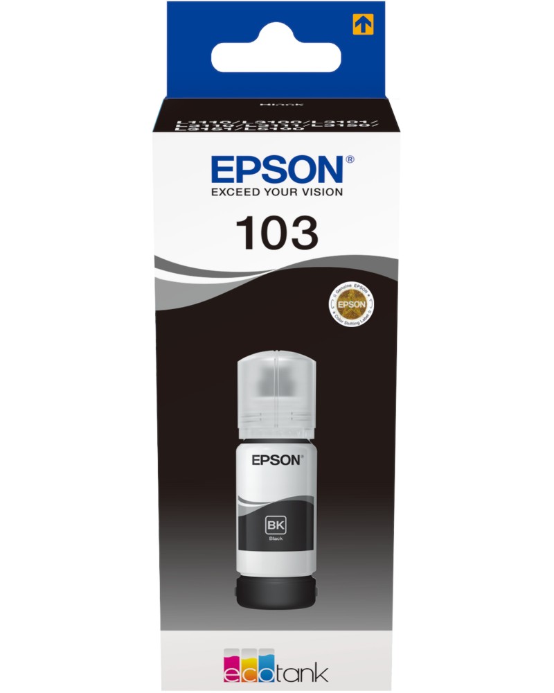 Мастило за принтер Epson 103 EcoTank Black Мастило за принтер Epson 103 EcoTank Black - 4500 страници -