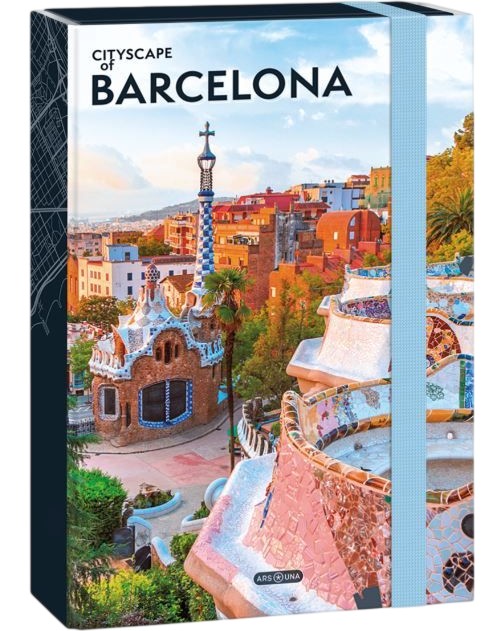 Кутия с ластик Ars Una Cityscape Barcelona Кутия с ластик Ars Una Cityscape Barcelona - За формат A4 -