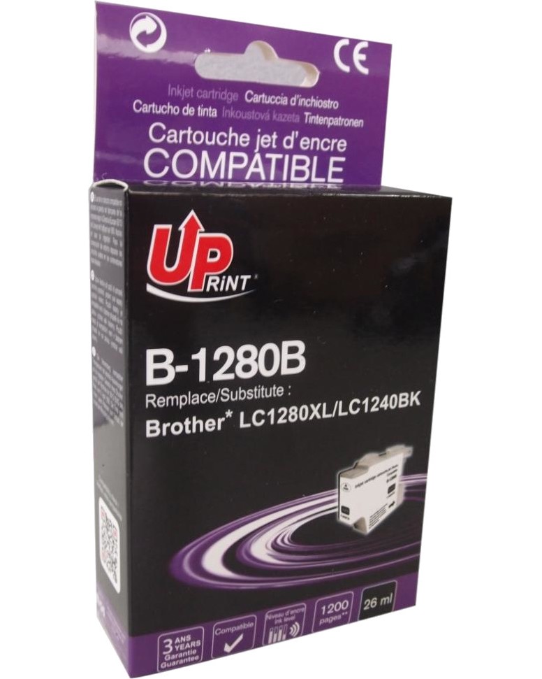 Касета с мастило за принтер UPrint B-1280B Black Касета с мастило за принтер UPrint B-1280B Black - 1200 страници -