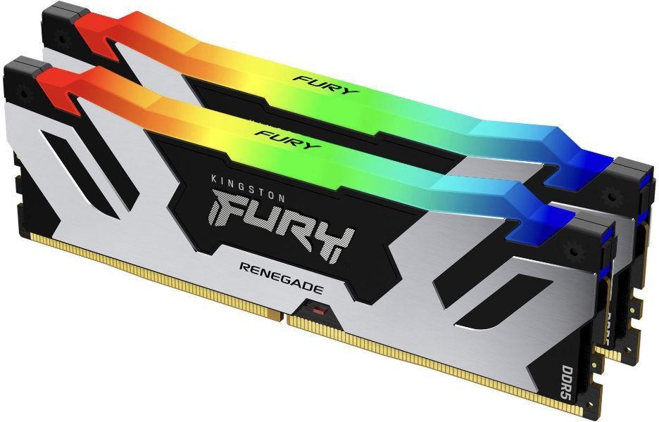 RAM ����� Kingston FURY Renegade Silver RGB KF560C32RSAK2-96 - 96 GB (2 x 48 GB), DDR5, 6400 MHz, CL32 - 