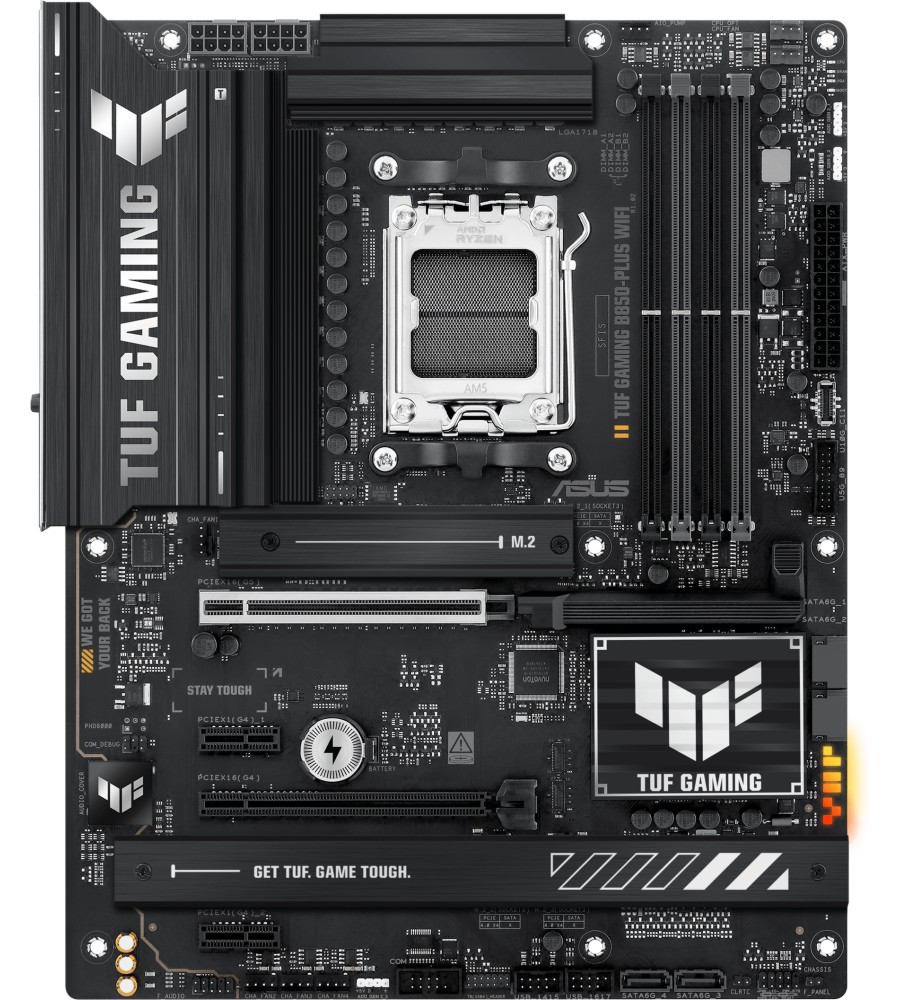 Дънна платка ASUS TUF Gaming B850-Plus WIFI 7 Дънна платка ASUS TUF Gaming B850-Plus WIFI 7 - AMD AM5, AMD B850, DDR5, ATX -