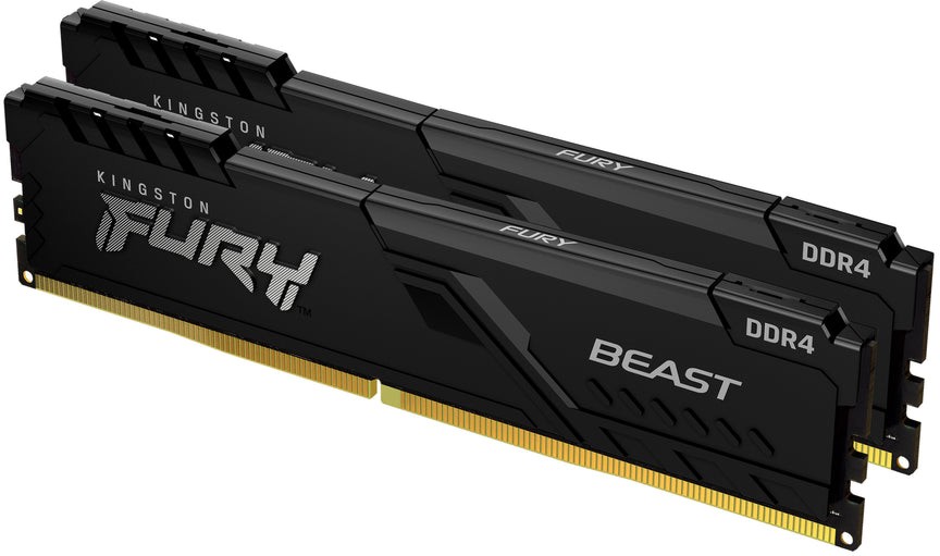 RAM памет Kingston FURY Beast KF432C16BBK2/64 RAM памет Kingston FURY Beast KF432C16BBK2/64 - 64 GB (2 x 32 GB), DDR4, 3200 MHz, CL16, Dual Channel -