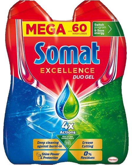 ��� �� ���������� Somat Excellence Duo Gel - 2 x 540 ÷ 3 x 684 ml - ��������� ��������
