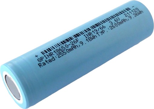  3.6V -  Li-Ion (18650) 2550 mAh - 