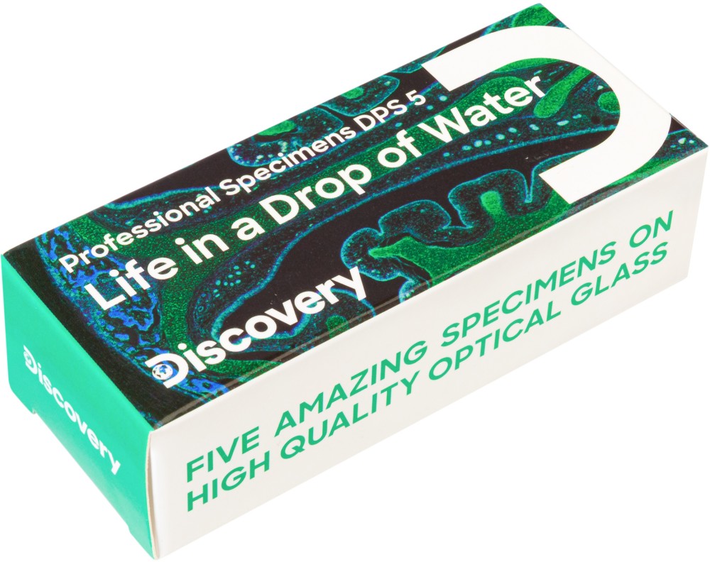 Микроскопски препарати Discovery - Живот в капка вода Микроскопски препарати Discovery - Живот в капка вода - 5 проби, от серията Prof DPS -