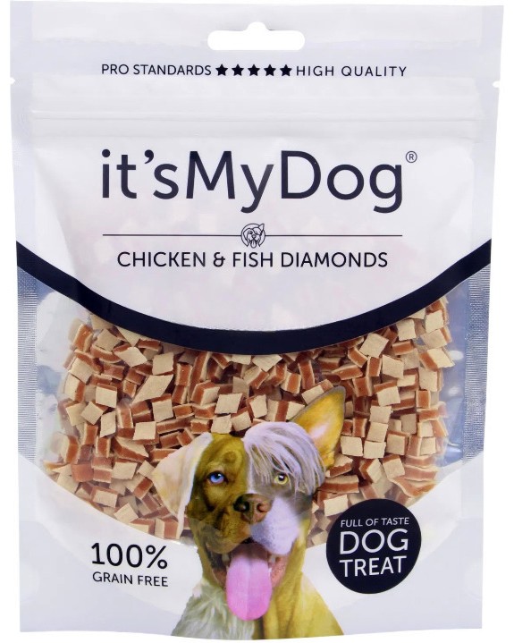 Лакомства за кучета its My Dog Лакомства за кучета its My Dog - 85 g, с пилешко и риба - храна