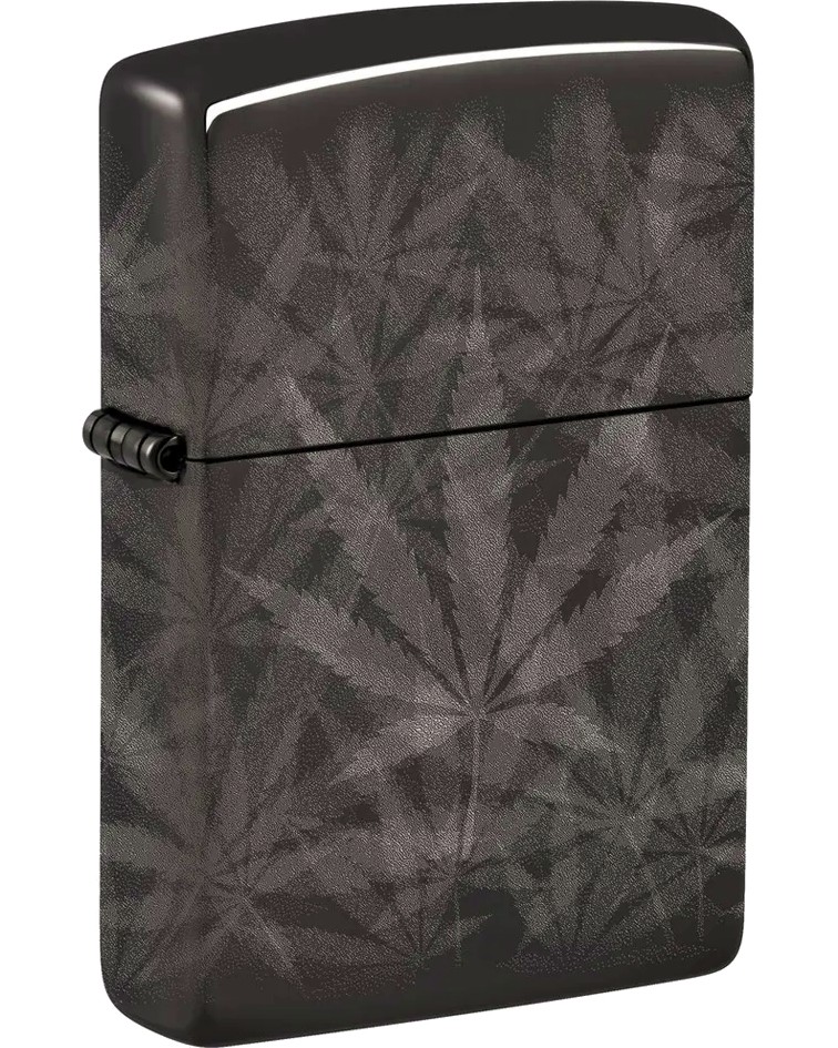 Ветроустойчива запалка Zippo Cannabis Design High Polish Black Ветроустойчива запалка Zippo Cannabis Design High Polish Black -