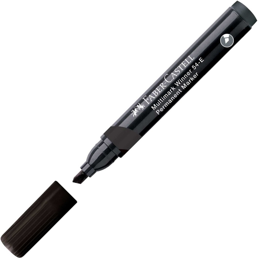 Перманентен маркер със скосен връх Faber-Castell 54E Перманентен маркер със скосен връх Faber-Castell 54E -