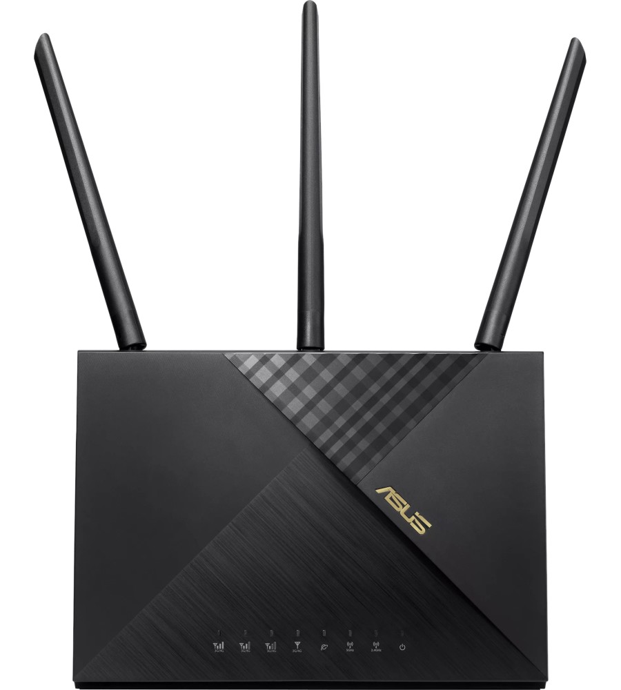 Рутер ASUS 4G-AX56 Рутер ASUS 4G-AX56 - 2.4 GHz (574 Mbps), 5 GHz (1201 Mbps), 3 антени -