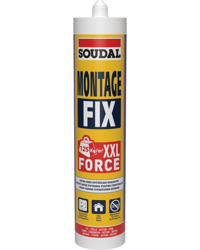 Монтажно лепило Soudal Montage Fix Монтажно лепило Soudal Montage Fix - 280 ml -