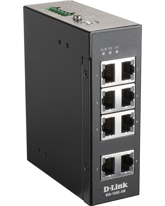 ���� D-Link DIS-100E-8W - 8 x 10/100BaseT(X), 1.6 Gbps - 