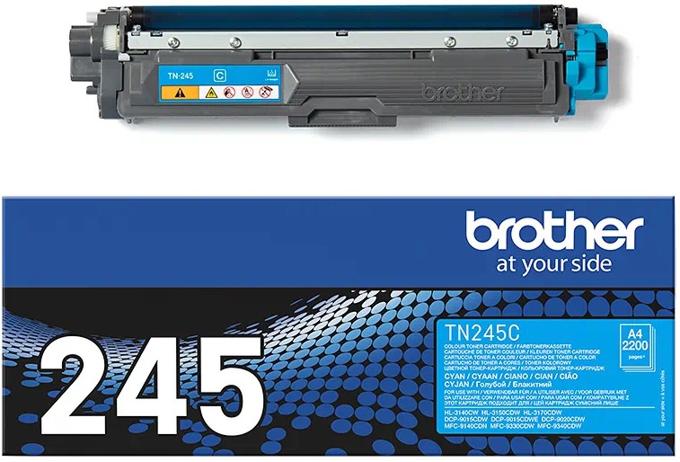 Тонер касета Brother TN-245 Cyan Тонер касета Brother TN-245 Cyan - 2200 страници -