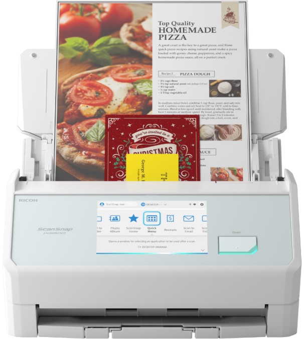 ������� ������ RICOH ScanSnap iX2500 - CIS, 600 x 600 dpi, 45 pages/min, USB, A4, Wi-Fi, Bluetooth - 