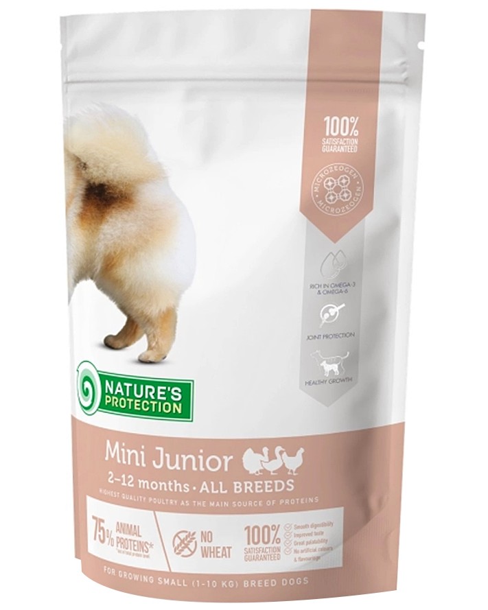���� ����� �� ������ NATURE'S PROTECTION Mini Junior - 0.5 ÷ 7.5 kg, � ����� ����, �� ������ � ����� ������, �� 2 �� 12 ������ - �����