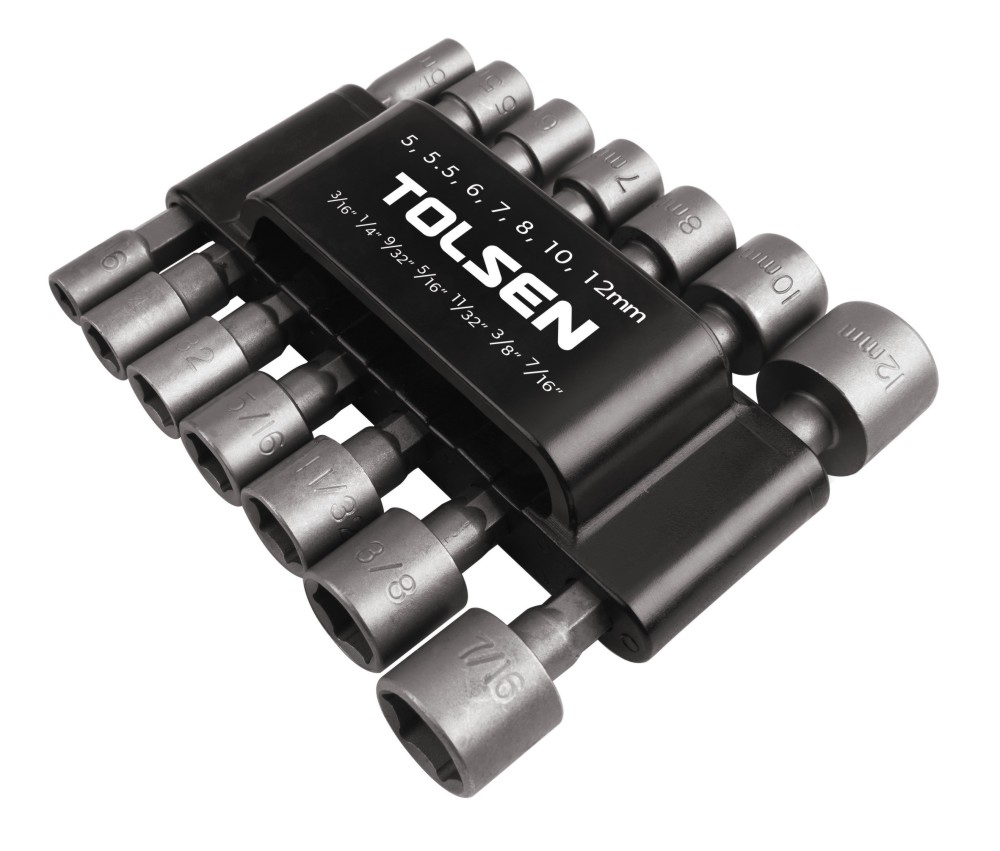  1/4" HEX Tolsen - 14    ∅ 5 - 12 mm   3/16", 1/4", 9/32", 5/16", 11/32", 3/8"  7/16" - 