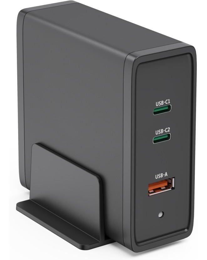 Зарядна станция Hama GaN Зарядна станция Hama GaN - 140 W, 2 x USB-C, USB-A, Qualcomm Quick Charge 3.0 -