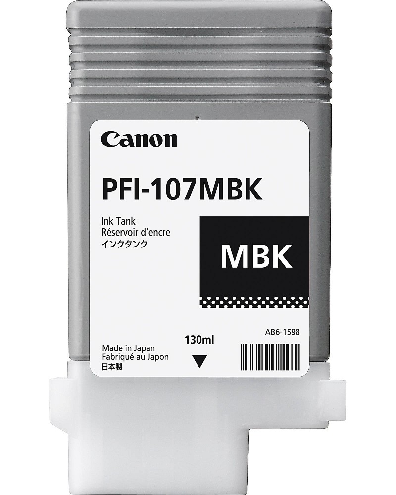 Пигментно мастило Canon PFI-107 Matte Black Пигментно мастило Canon PFI-107 Matte Black - 130 ml -