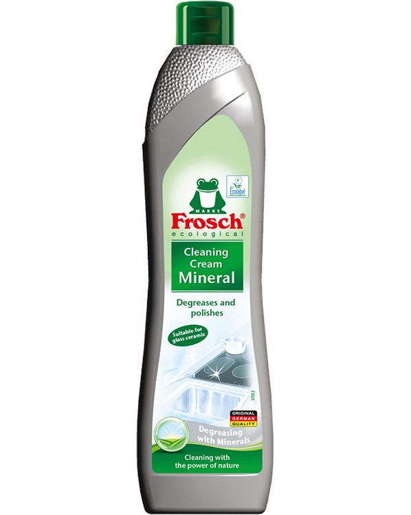 Абразивен почистващ препарат Frosch Mineral Абразивен почистващ препарат Frosch Mineral - 500 ml - почистващ препарат