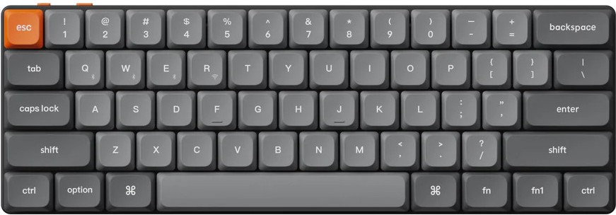 �������� ��������� ������� ���������� Keychron K9 Max - 60%, Bluetooth, USB, RGB ���������, ANSI Layout, Milk POM Red - 