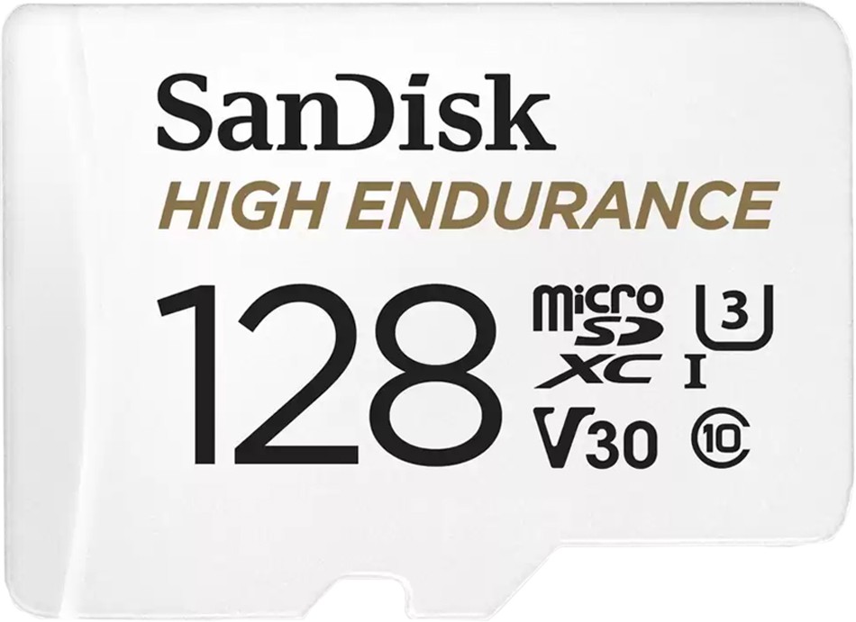Micro SDXC   128 GB SanDisk High Endurance - Class 10, U3, V30  SD  - 