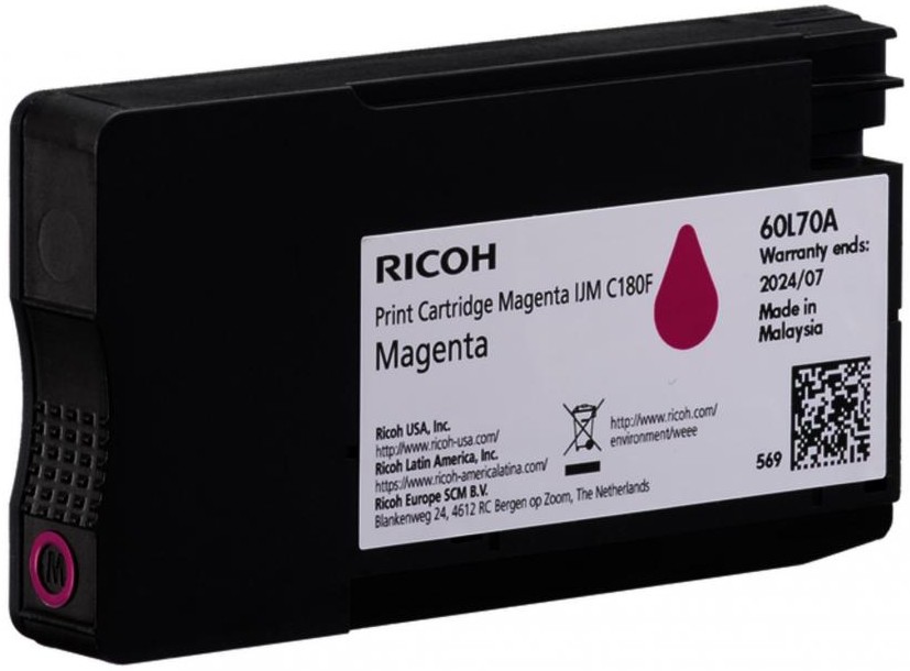 ������ � ������� �� ������� RICOH 60L70A Magenta - 1600 �������� - 