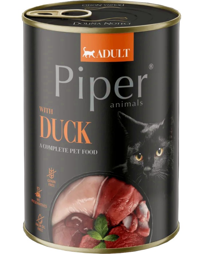 Консерва за котки Piper Консерва за котки Piper - 400 g, с патешко, в зряла възраст - храна