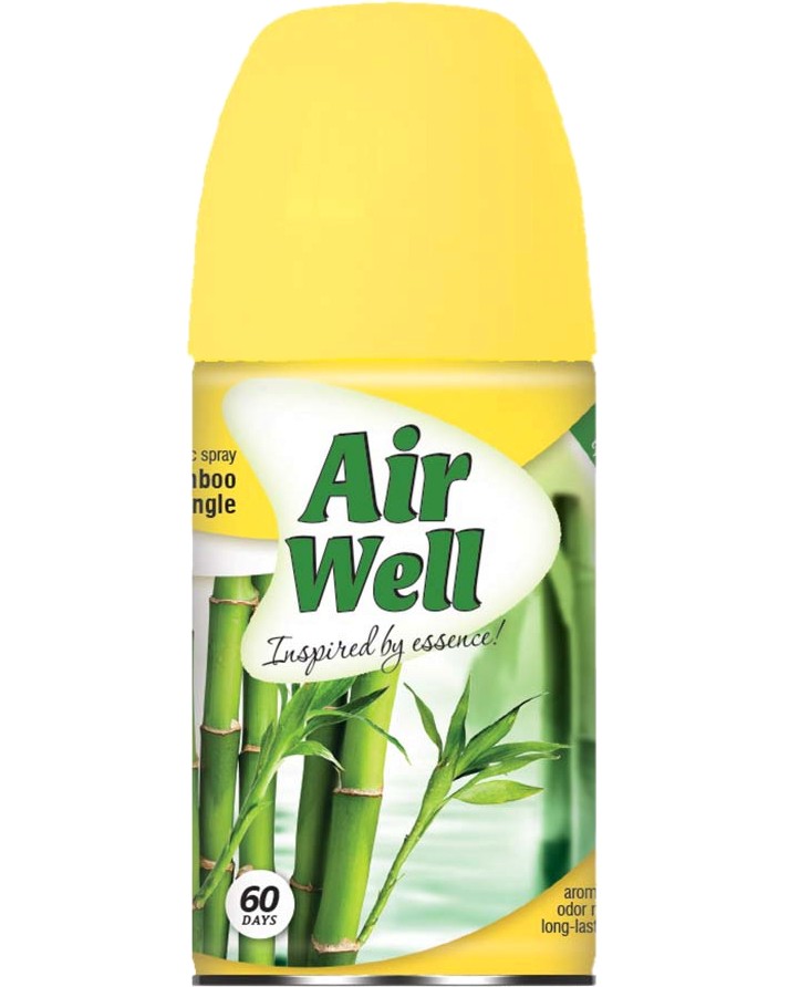 Пълнител за ароматизатор Air Well Bamboo Jungle Пълнител за ароматизатор Air Well Bamboo Jungle - 250 ml, с аромат на бамбук - продукт