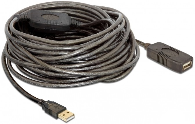 Удължителен кабел USB-A male към USB-A female DeLock Удължителен кабел USB-A male към USB-A female DeLock - 15 m -