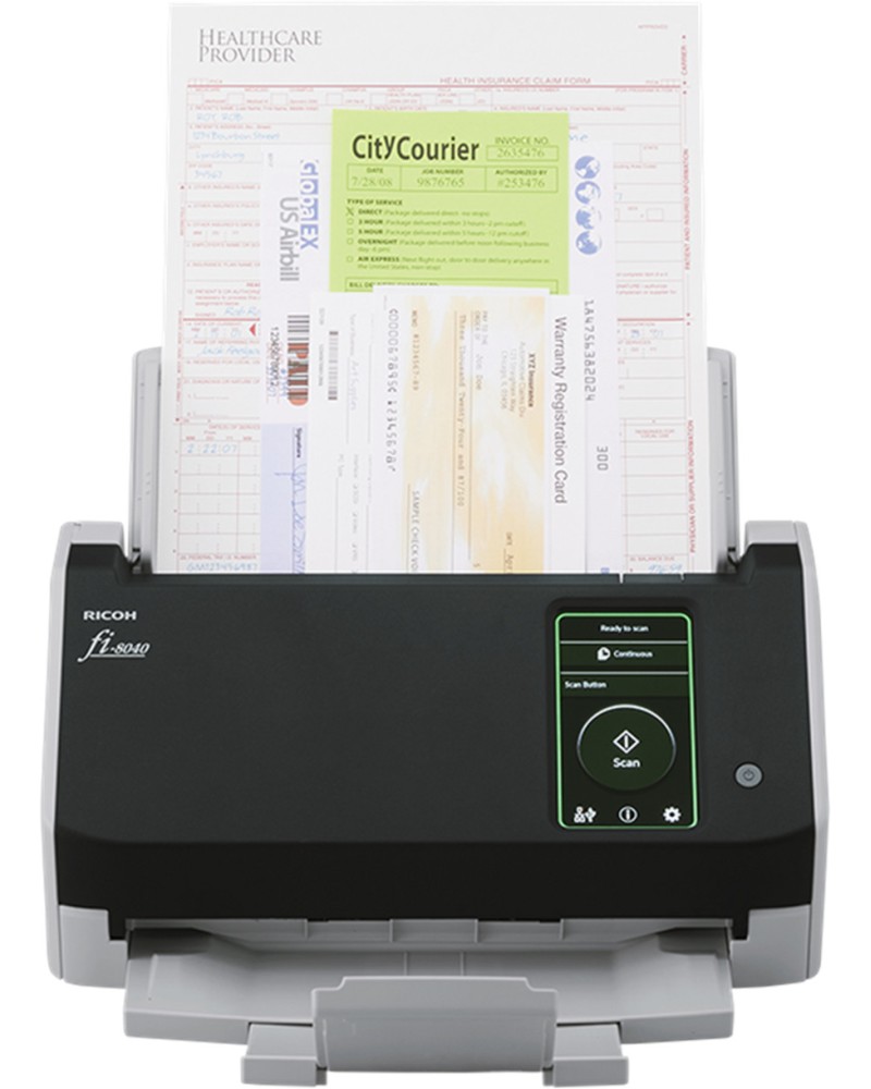 Скенер RICOH fi-8040 Скенер RICOH fi-8040 - 600 x 600 dpi, 40 pages/min, A4, ADF, двустранно сканиране -