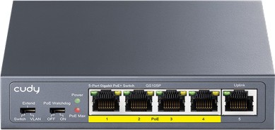 ���� Cudy GS105P - 5 x 10/100/1000, 10 Gbps - 