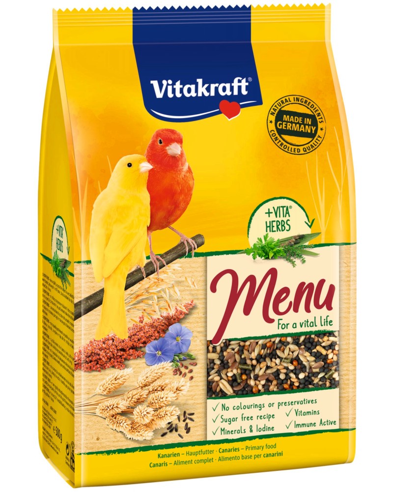 Храна за канарчета Vitakraft Menu Храна за канарчета Vitakraft Menu - 0.5 и 1 kg - храна