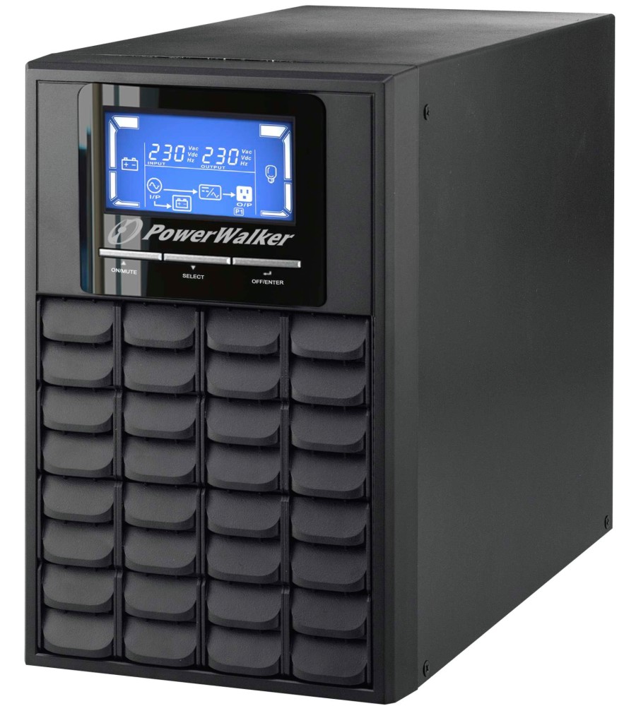    PowerWalker VFI 1000 C LCD - 1000 VA, 800W, 3 x IEC C13 , USB, RS-232, OnLine - 