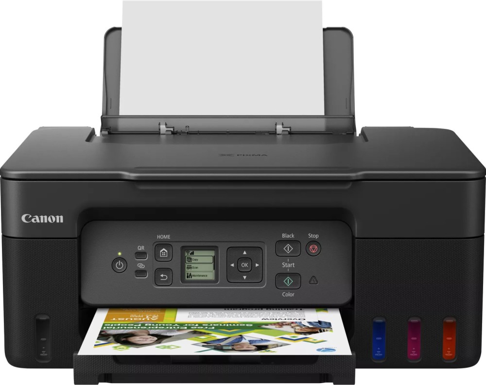 Мултифункционално мастиленоструйно устройство Canon PIXMA G3470 Мултифункционално мастиленоструйно устройство Canon PIXMA G3470 - Цветен принтер / копир / скенер, 4800 x 1200 dpi, 23 pages/min, Wi-Fi, USB, A4, двустранен печат -