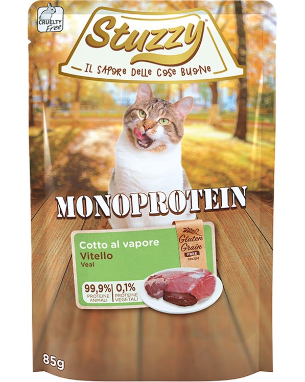 Пауч за котки Stuzzy Monoprotein Adult Пауч за котки Stuzzy Monoprotein Adult - 85 g, с телешко, в зряла възраст - храна