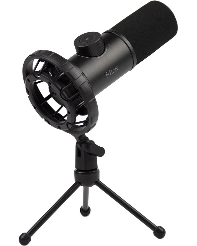 Настолен микрофон FIFINE K658 Dynamic RGB Настолен микрофон FIFINE K658 Dynamic RGB - 70 Hz - 15 kHz, USB-C -
