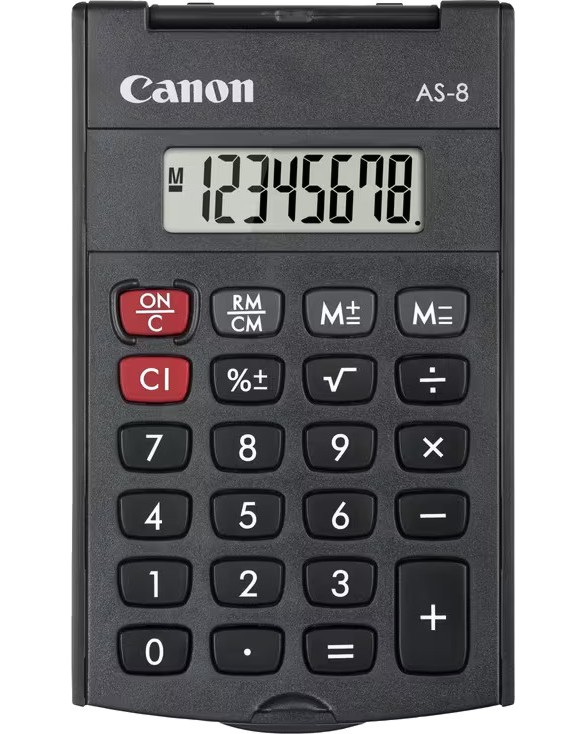 Джобен калкулатор 8 разряда Canon AS-8 Джобен калкулатор 8 разряда Canon AS-8 - С капак -