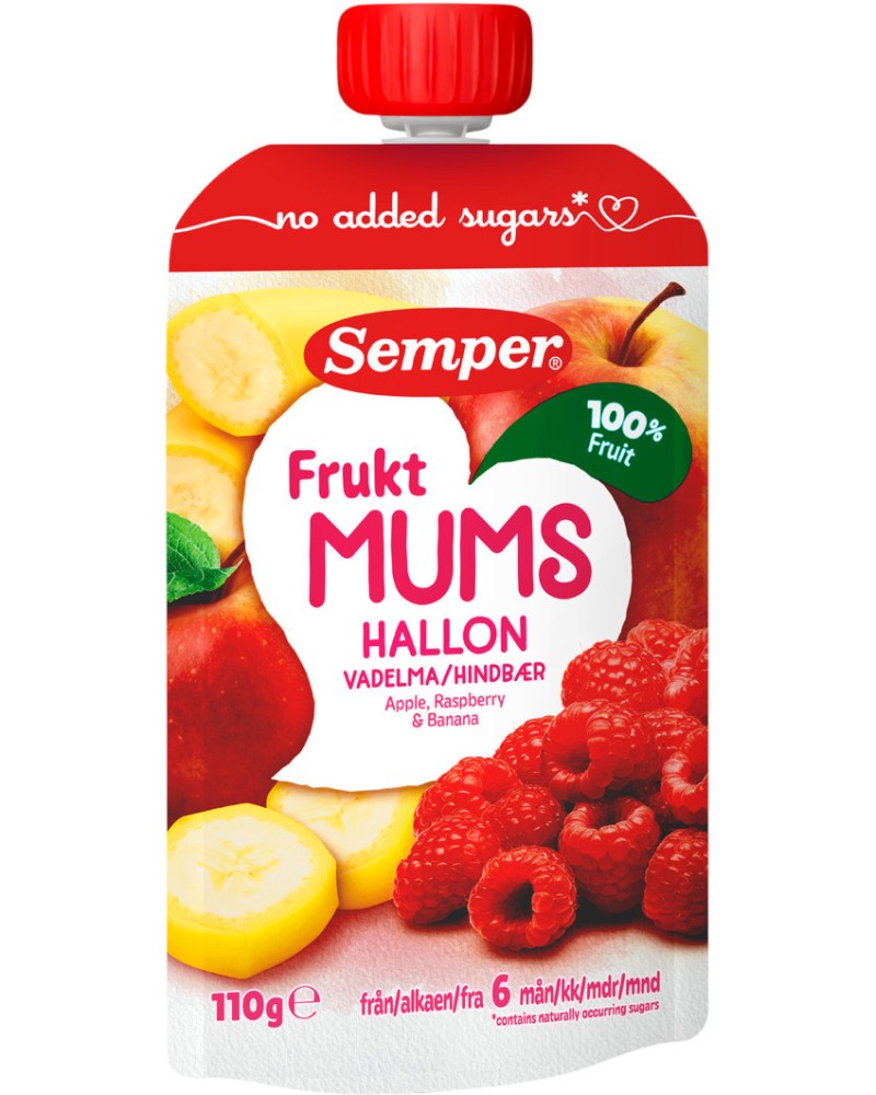 ���� � ������, ������ � ����� Semper Frukt Mums - 110 g, �� 6+ ������ - ����