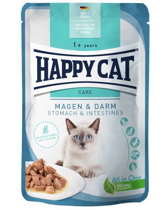 ���� �� ����� � ������������ ������������ Happy Cat Care Stomach & Intestine - 85 g, �� ������� Sensitive, � ����� ������� - �����