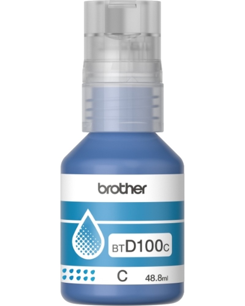 Мастило за принтер Brother BT-D100C Cyan Мастило за принтер Brother BT-D100C Cyan - 5000 страници -