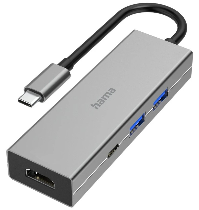 USB-C хъб Hama USB-C хъб Hama - 4 порта (2x USB-A, 1x USB-C, 1x HDMI) -