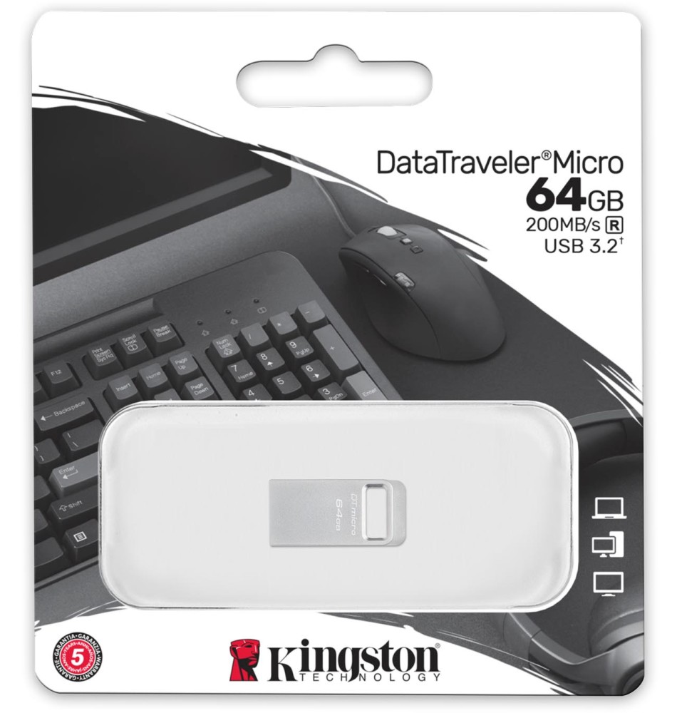 USB-A 3.2 Gen 1 ���� ����� Kingston DataTraveler Micro - 64, 128 ��� 256 GB - 