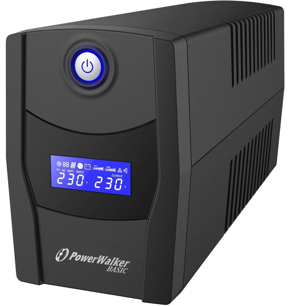Непрекъсваемо токозахранващо устройство UPS PowerWalker VI 1000 STL Непрекъсваемо токозахранващо устройство UPS PowerWalker VI 1000 STL - 1000 VA, 600 W, 12V / 9Ah, 2x CEE 7/3 изхода, 2x RJ-11/RJ-45 порта, USB, LCD дисплей, Line Interactive -