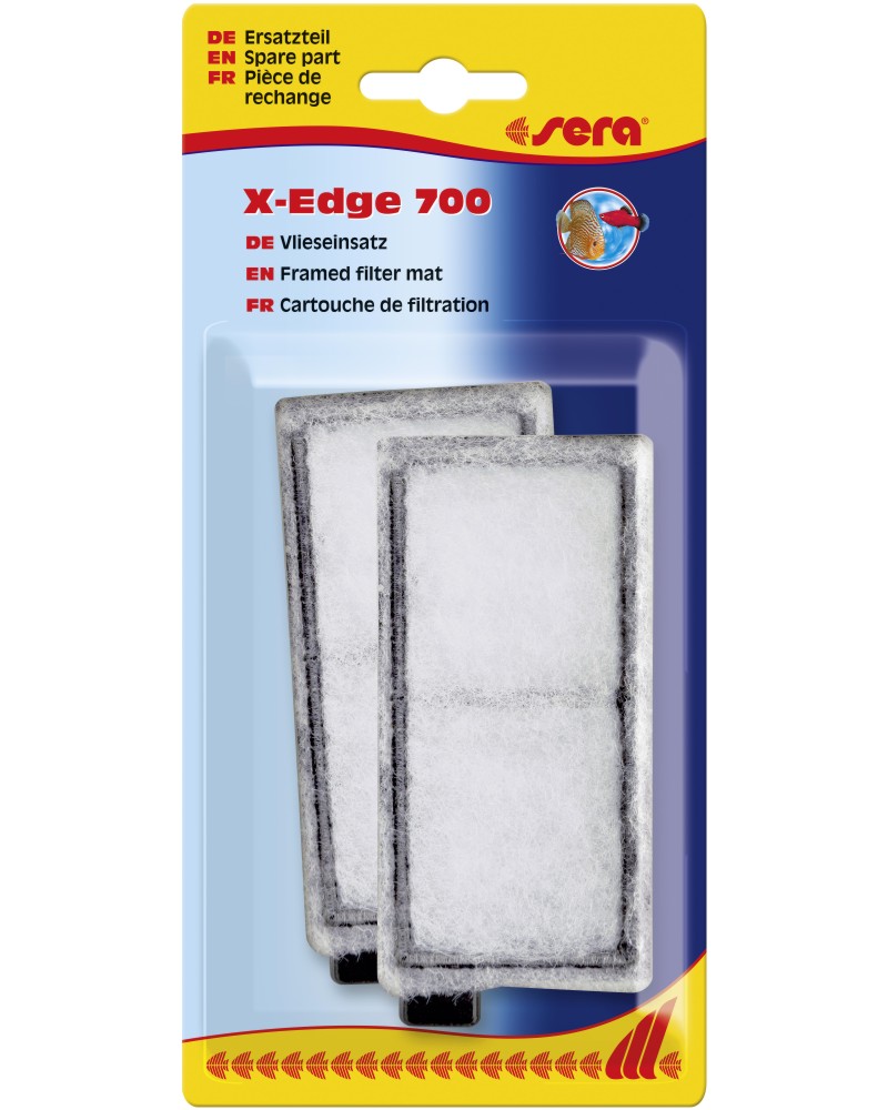 Филтърни подложки sera Framed Filter Mat Филтърни подложки sera Framed Filter Mat - 2 броя, за ъглов филтър X-Edge 700 - продукт