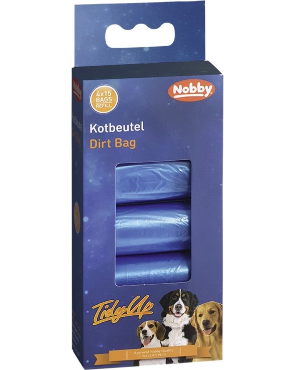 Хигиенни торбички Nobby Хигиенни торбички Nobby - 4 ролки х 15 броя - продукт
