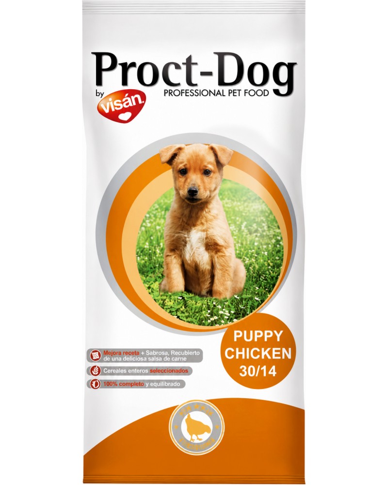 Суха храна за кучета Proct-Dog Puppy Суха храна за кучета Proct-Dog Puppy - 4 и 20 kg, с пилешко, за подрастващи, от всички породи - храна