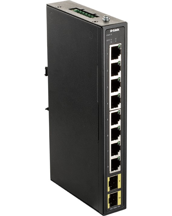Суич D-Link DIS-100G-10S Суич D-Link DIS-100G-10S - 8 x 10/100/1000Base-T, 2 x SFP, 20 Gbps -