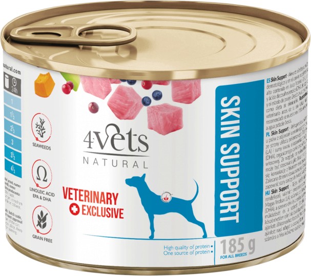 �������� �� ������ � ����� �������� 4Vets Natural Skin Support - 185 � 400 g - �����
