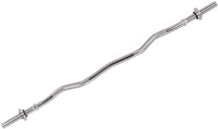 Извит лост за щанга inSPORTline RB-47CT Извит лост за щанга inSPORTline RB-47CT - С 2 гайки с гумен пръстен и дължина 120 cm -