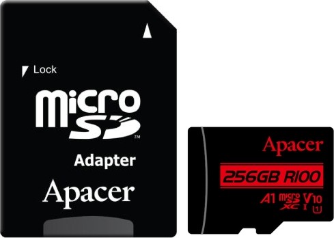 Micro SDXC   256 GB Apacer - Class 10, UHS-I U1, V10,  SD  - 