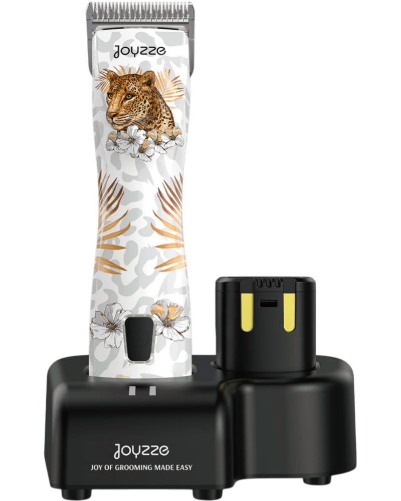 Професионална машинка за подстригване на кучета и котки Kenchii Joyzze Raptor Pro Cordless Plus Професионална машинка за подстригване на кучета и котки Kenchii Joyzze Raptor Pro Cordless Plus - С 2 батерии, поставка за зареждане, четка за почистване и масло за поддръжка от серията A-Series - продукт